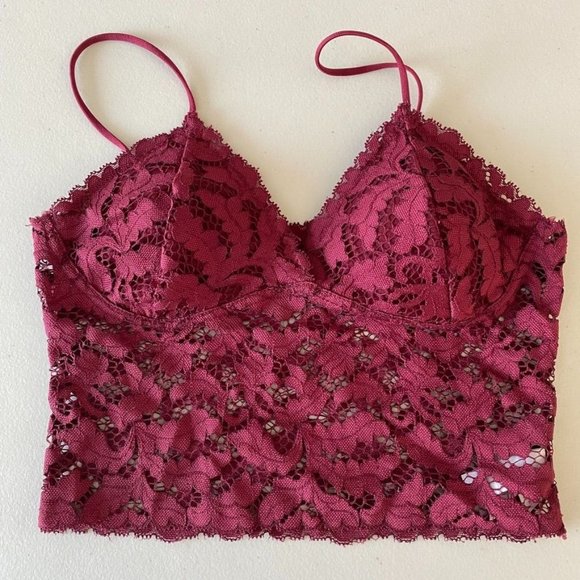 Ivy Secret Other - Ivy Secret Bralette Womens Size Small Red Pullover Adjustable Straps Lacy